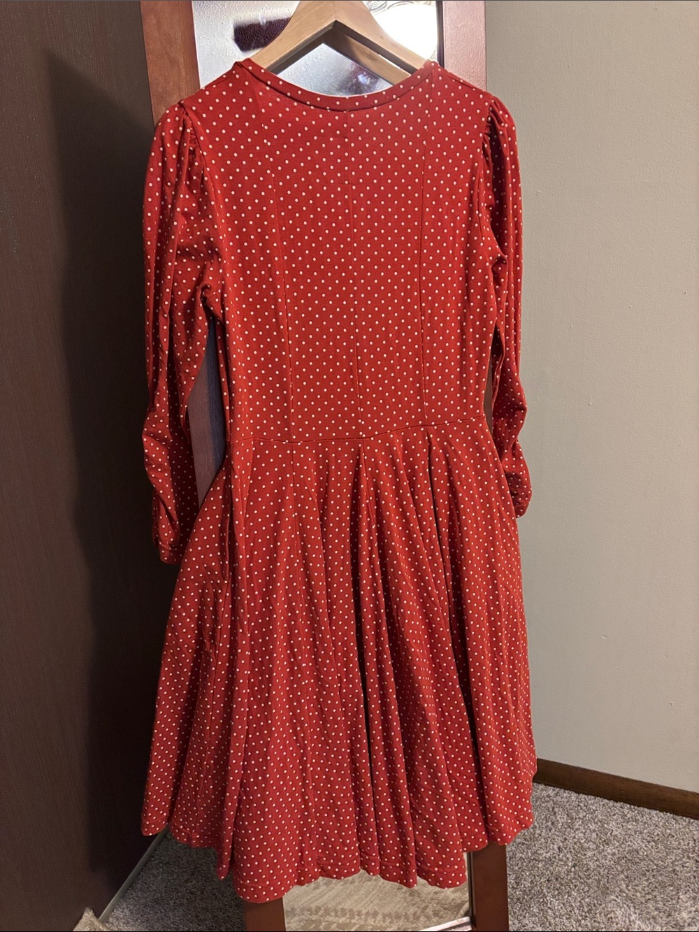 Effie’s Heart Half Sleeve Polka Dot Dress Size Small - Picture 8 of 9
